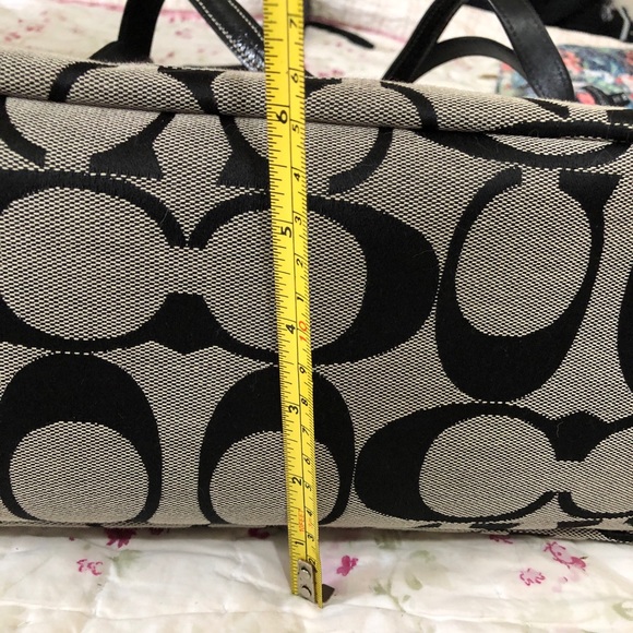 Coach Signature XL Baby Diaper Tote Bag Black EUC